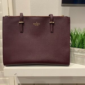 ❌❌SOLD❌❌Kate Spade ♠️ large leather tote. In deep